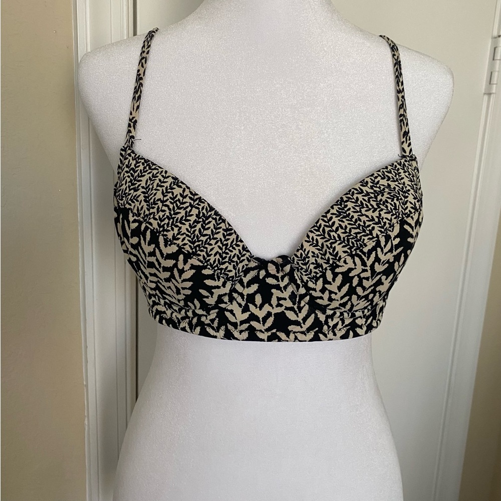 Madewell Bikini Top Size 34A Tan and Black
